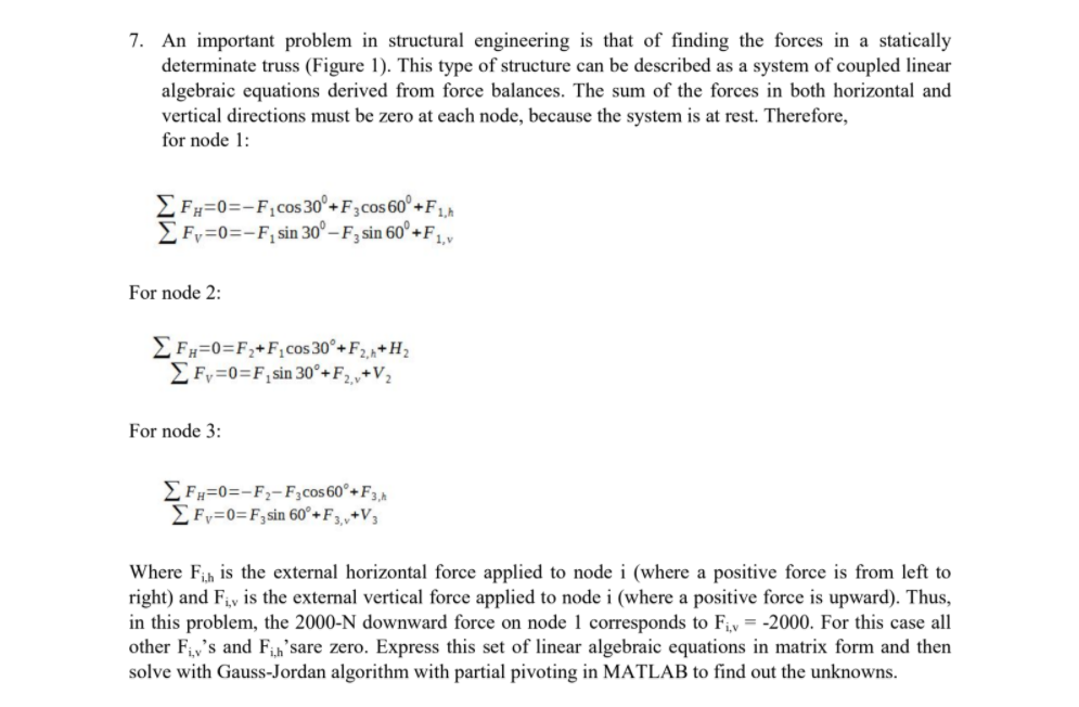 Solved 7. An important problem in structural engineering is | Chegg.com