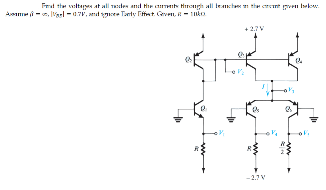 Solved Find the voltages at all nodes and the currents | Chegg.com