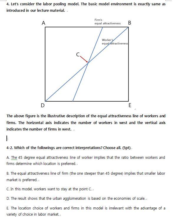 Solved 4. Let's consider the labor pooling model. The basic | Chegg.com