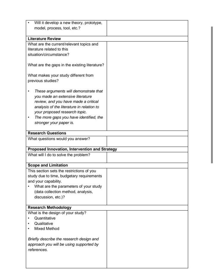 WRITING A RESEARCH PROPOSAL This form aims to help | Chegg.com