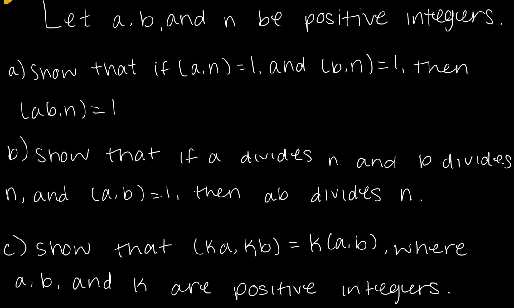 Solved Let A,b, And N Be Positive Integers. A) Show That If | Chegg.com