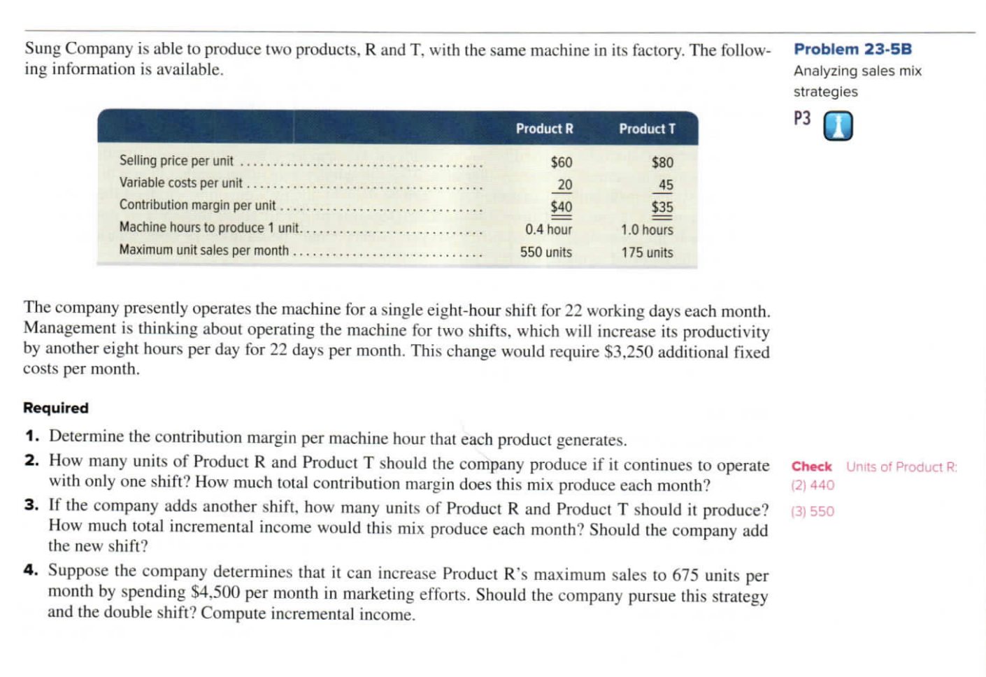 Solved Sung Company Is Able To Produce Two Products R An Chegg Com