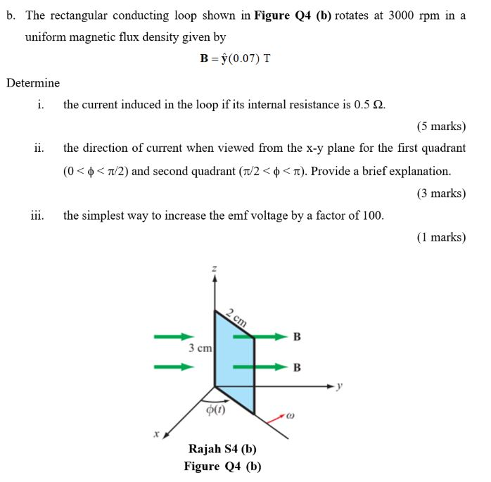 Solved B. The Rectangular Conducting Loop Shown In Figure 24 | Chegg.com