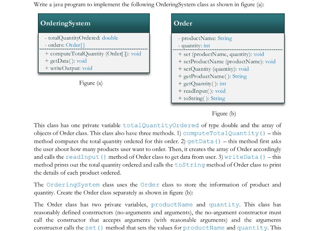 Solved Write a java program to implement the following | Chegg.com