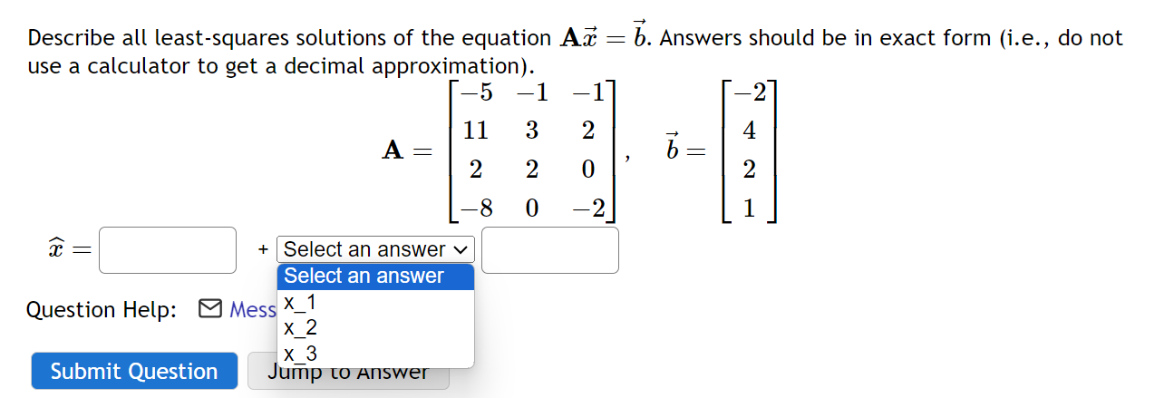 Solved Describe all least-squares solutions of the equation | Chegg.com