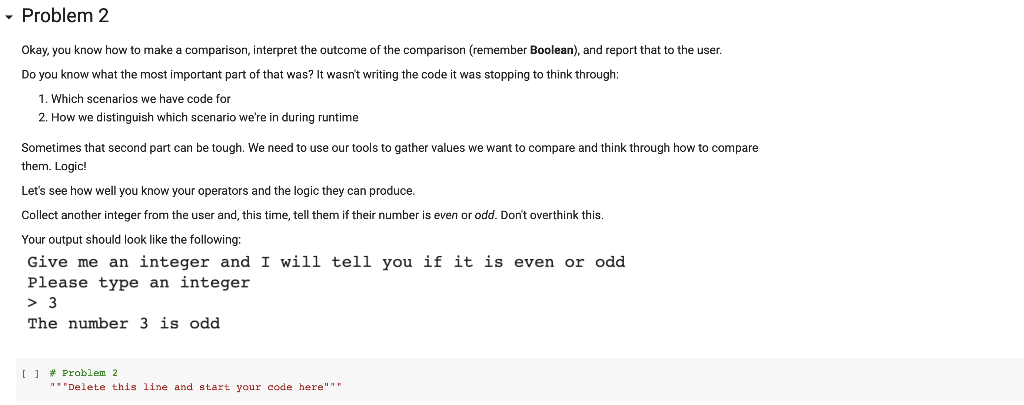 Solved Problem 2 Okay, you know how to make a comparison, | Chegg.com