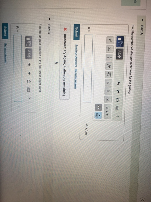 Solved Constants Diffraction grating produces its | Chegg.com