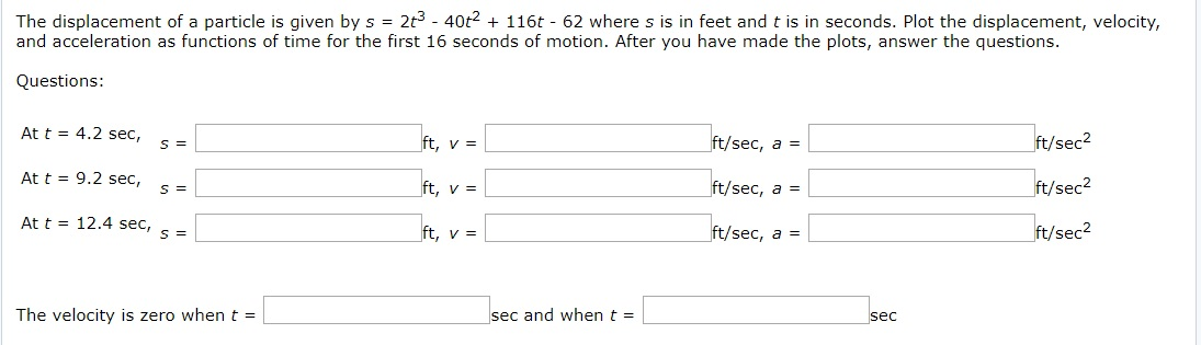 solved-the-displacement-of-a-particle-is-given-by-s-2t3-chegg