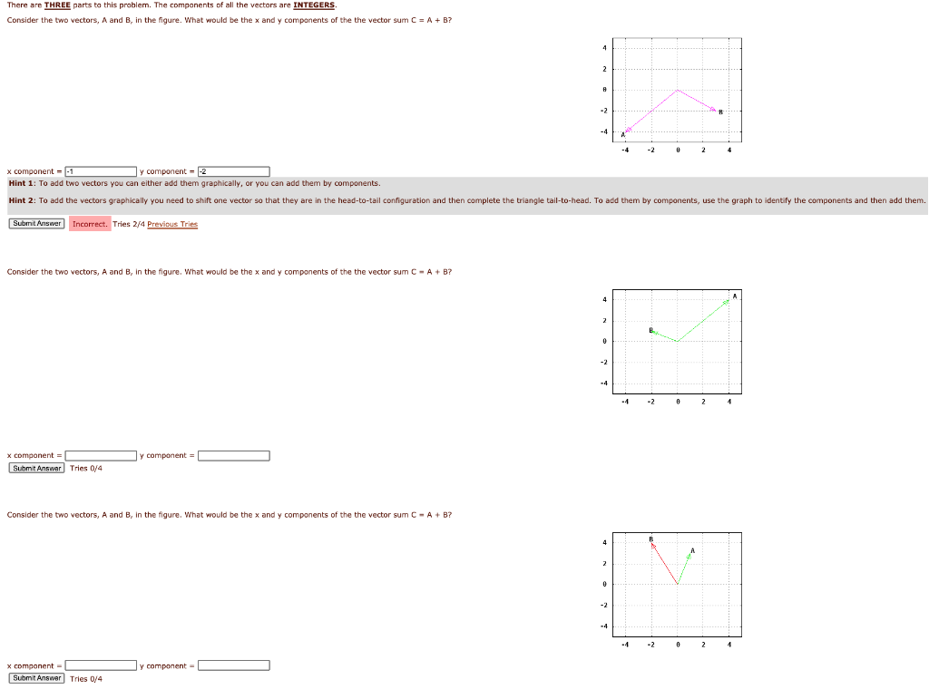 Solved There are THREE parts to this problem. The components | Chegg.com