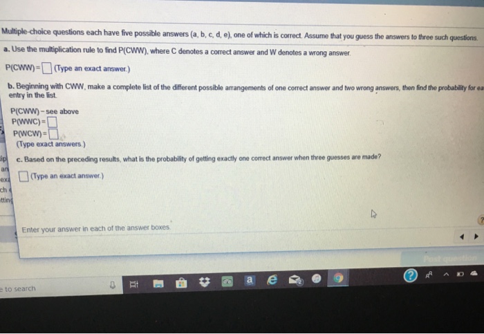 Solved Multiple choice questions each have five possible | Chegg.com