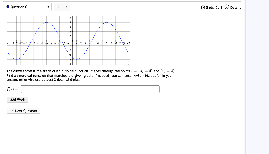 Solved The curve above is the graph of a sinusoidal | Chegg.com