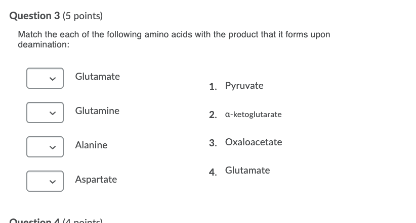 Solved Question 3 (5 points) Match the each of the following | Chegg.com