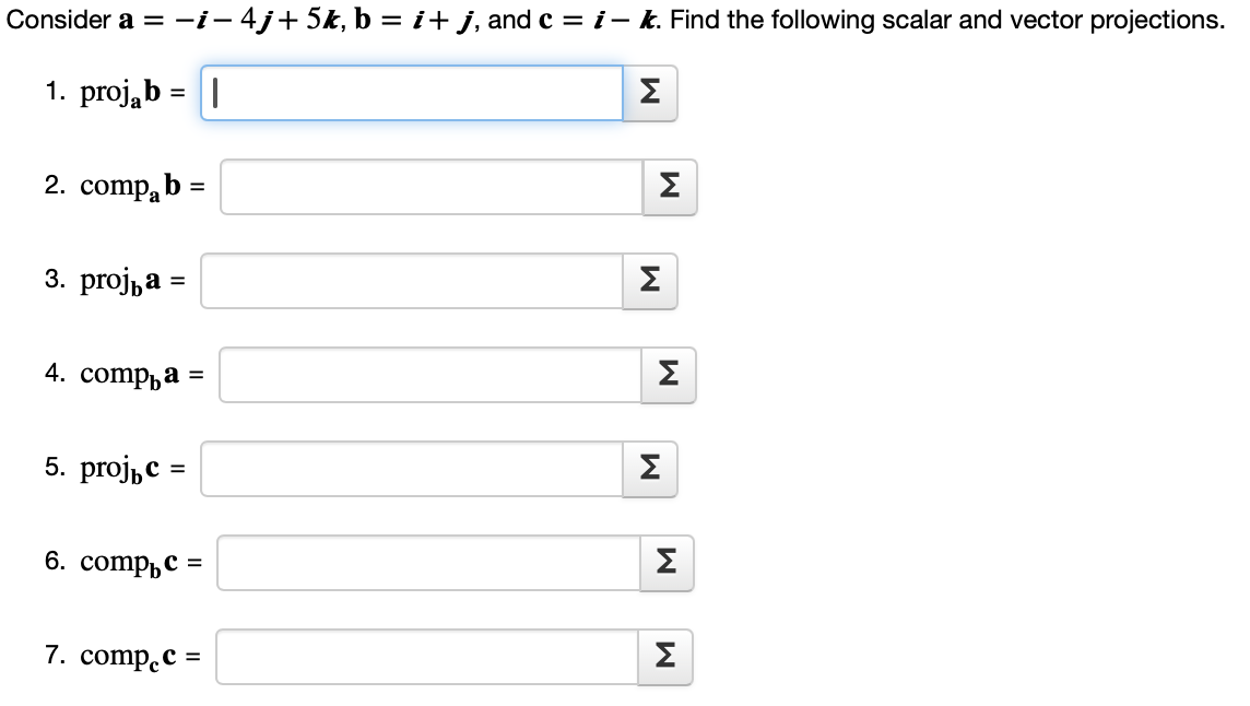 Solved Consider a=-i-4j+5k,b=i+j, ﻿and c=i-k. ﻿Find the | Chegg.com