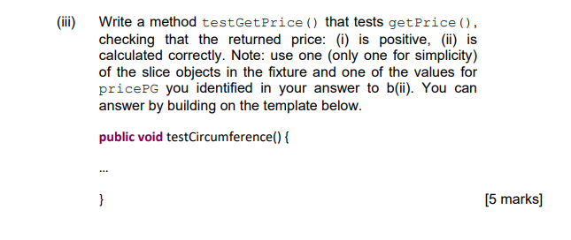 Solved (b) Consider the Java class Slice below. The objects | Chegg.com