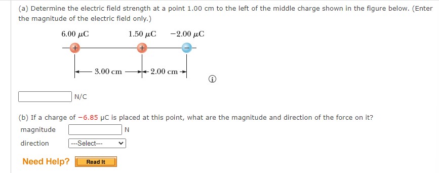 Solved (a) Determine the electric field strength at a point | Chegg.com