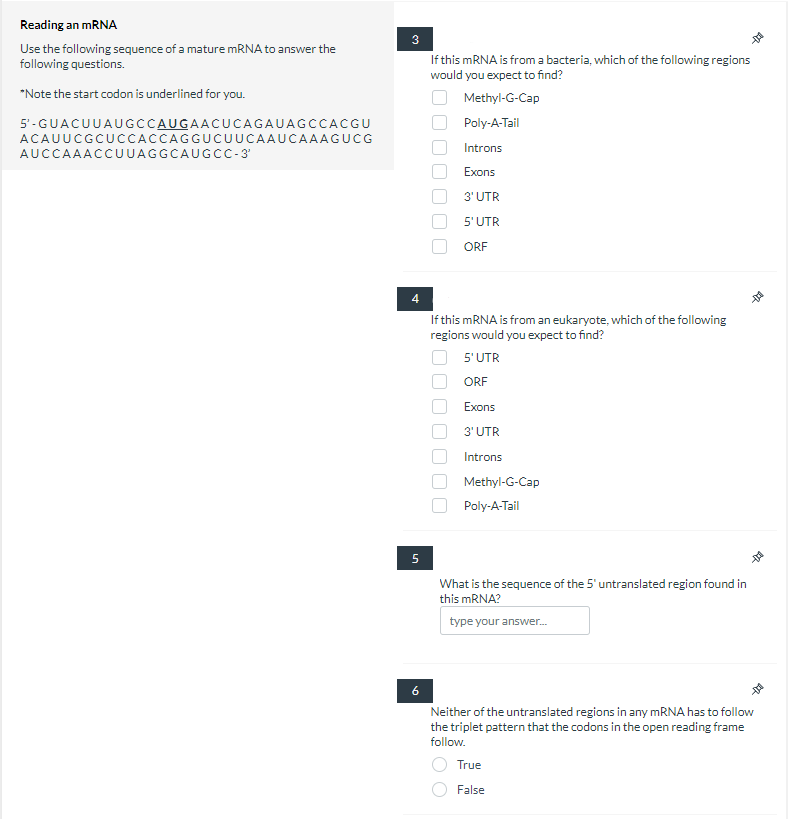 Solved Reading An MRNA Use The Following Sequence Of A Chegg Com   PhpkGqVBx