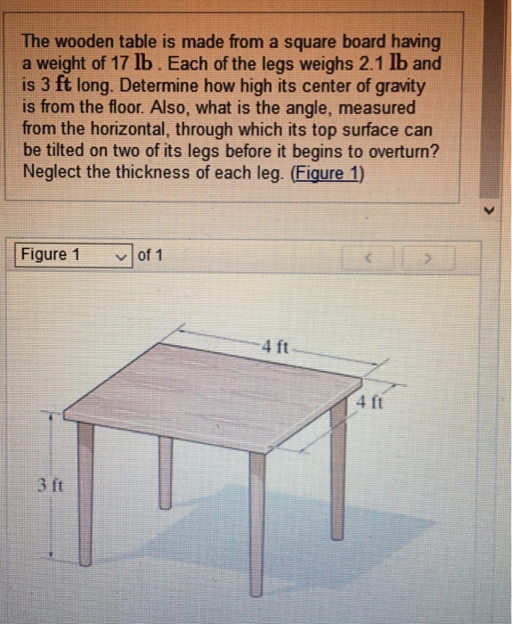 Solved Determine how high it’s center of gravity is from the