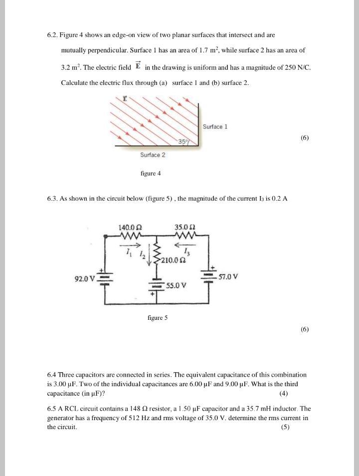 Solved 6.2. Figure 4 shows an edgeon view of two planar