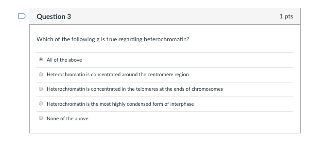 Solved D Question 3 1 pts Which of the following g is true | Chegg.com