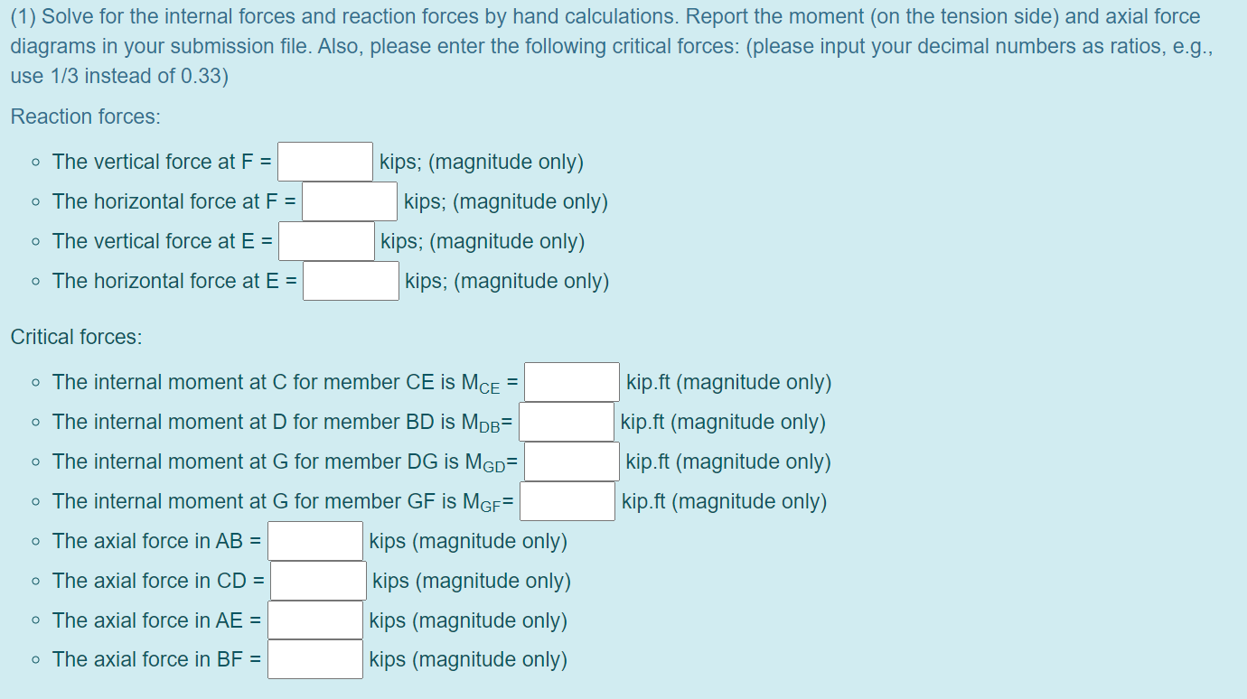 For The Frame Structure Shown Below P 102 Kips M Chegg Com