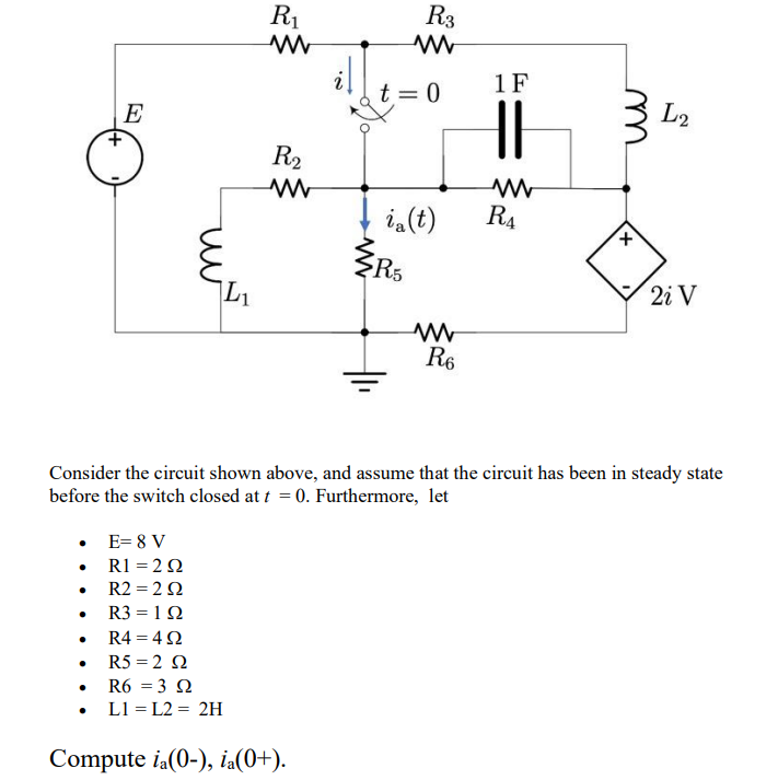 Solved Consider The Circuit Shown Above, And Assume That The 