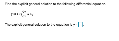 Solved Find the explicit general solution to the following | Chegg.com