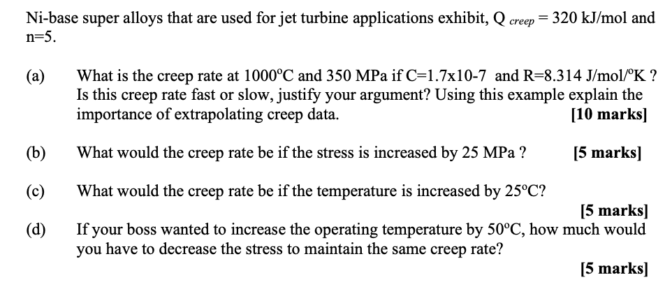 Solved Ni Base Super Alloys That Are Used For Jet Turbine Chegg Com