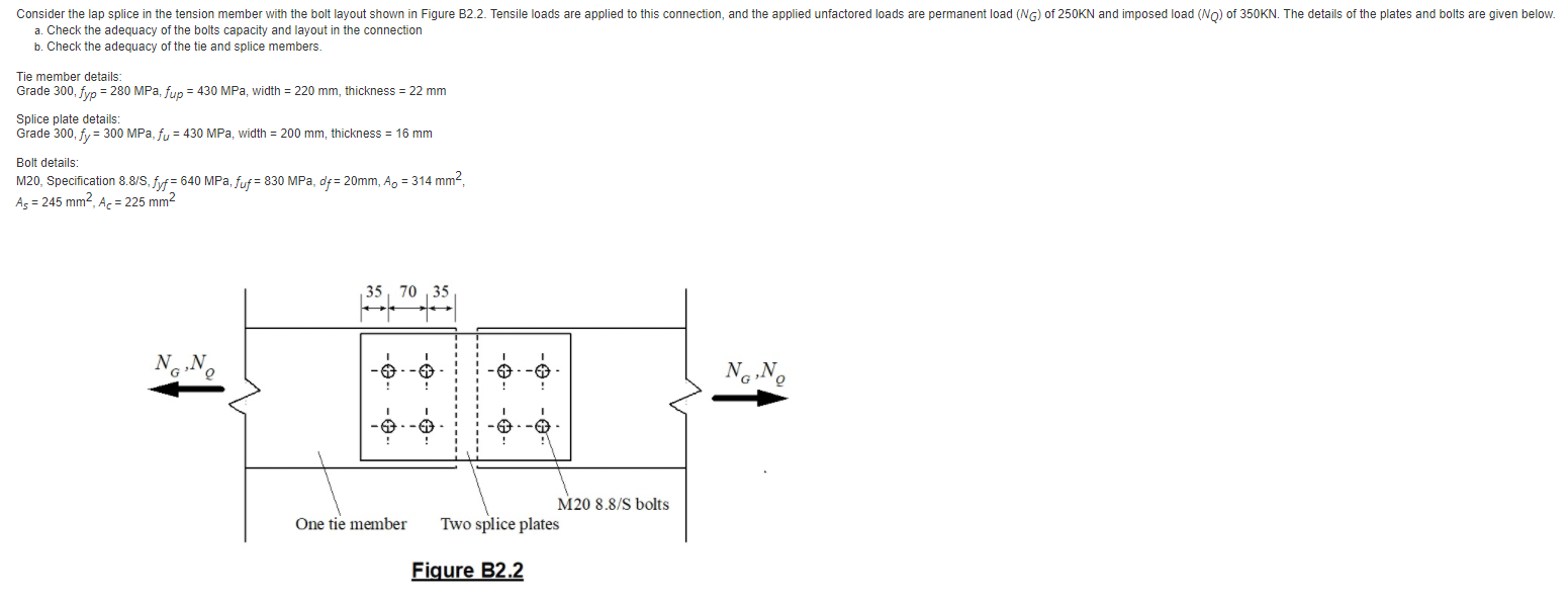 Solved Consider The Lap Splice In The Tension Member With Chegg Com