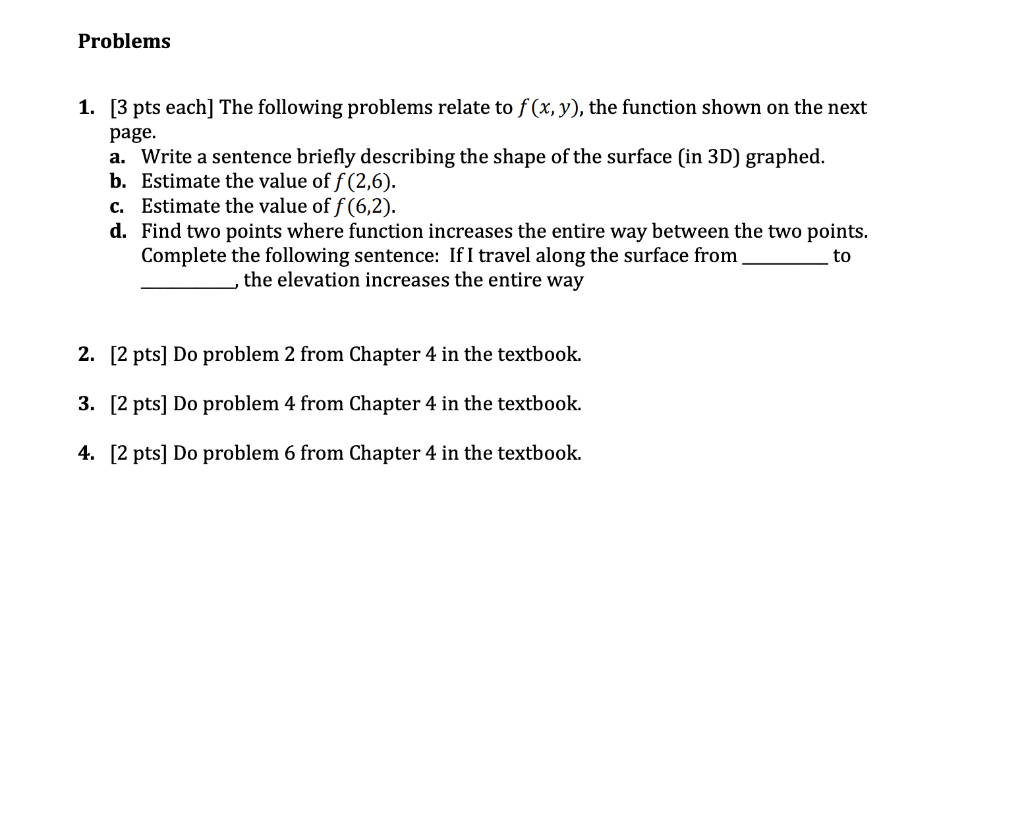 Solved Problems 1. [3 pts each] The following problems | Chegg.com