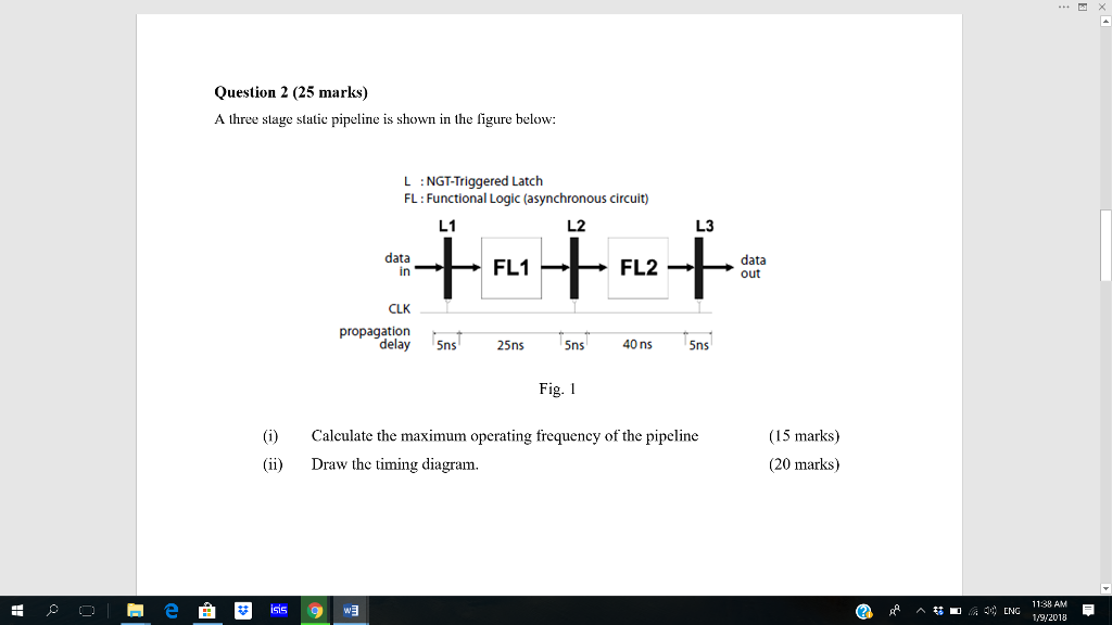 Solved Question 2 (25 marks) A three stage static pipeline | Chegg.com