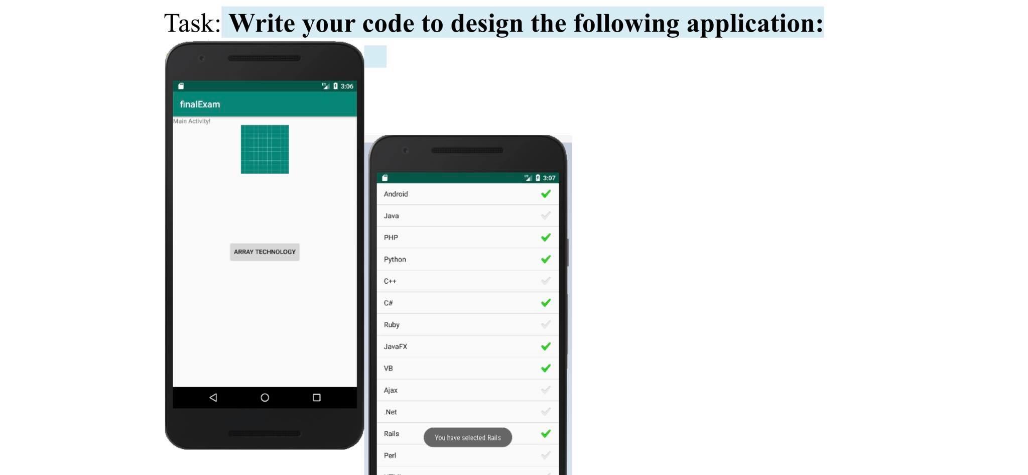 Task: Write your code to design the following | Chegg.com