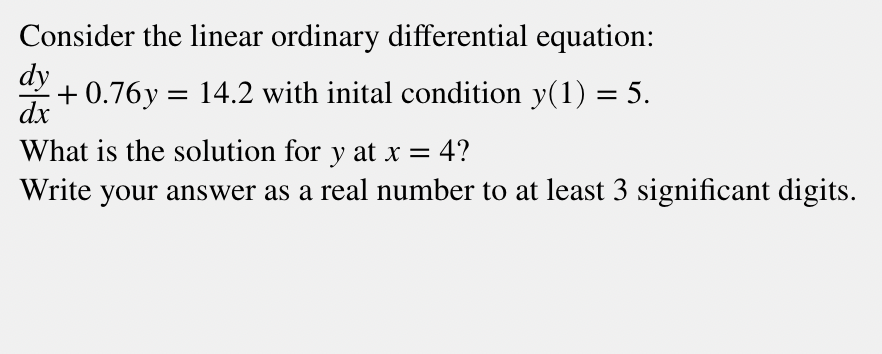 Solved Consider the linear ordinary differential equation: | Chegg.com