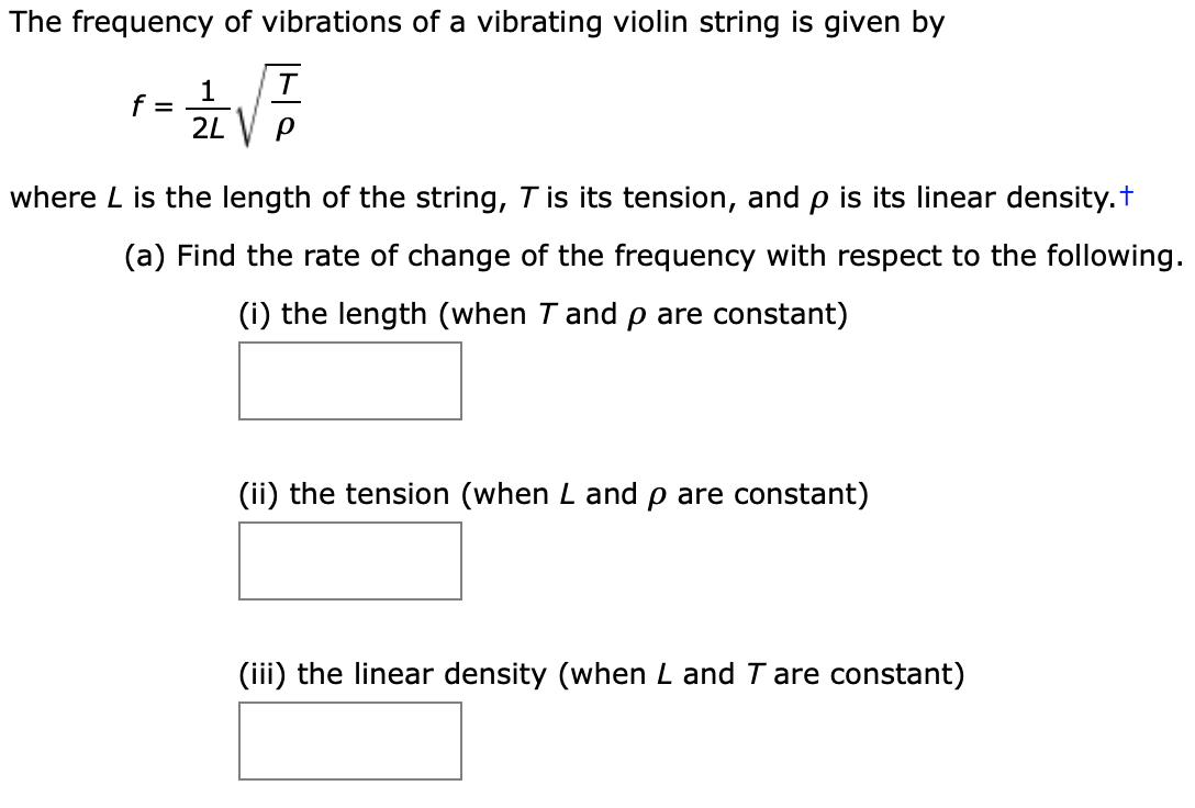 Solved The frequency of vibrations of a vibrating violin