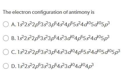 antimony electrons
