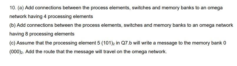 Solved 10. (a) Add connections between the process elements, | Chegg.com