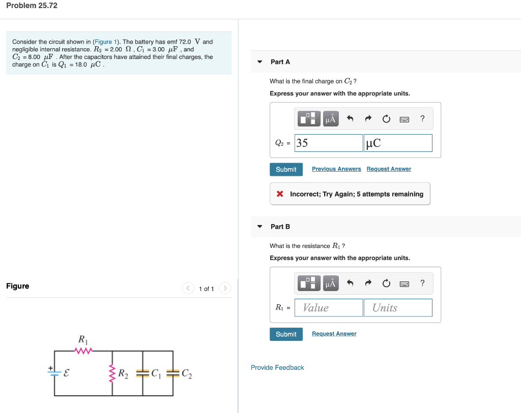 Solved Problem 25.72 Consider the circuit shown in (Figure | Chegg.com