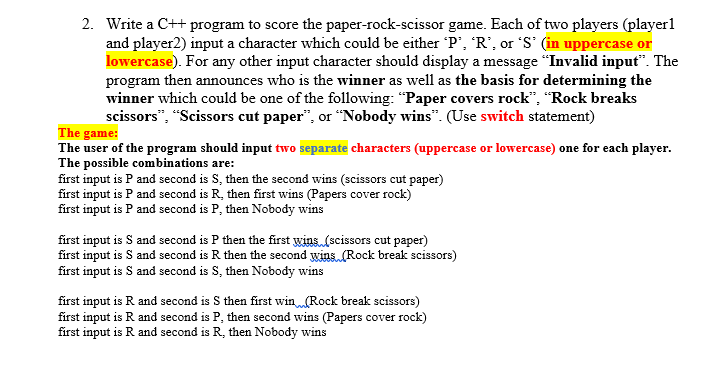 Solved 2. Write a C++ program to score the | Chegg.com
