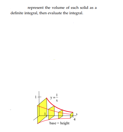 Solved represent the volume of each solid as a definite | Chegg.com