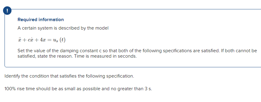 Solved Required information A certain system is described by | Chegg.com