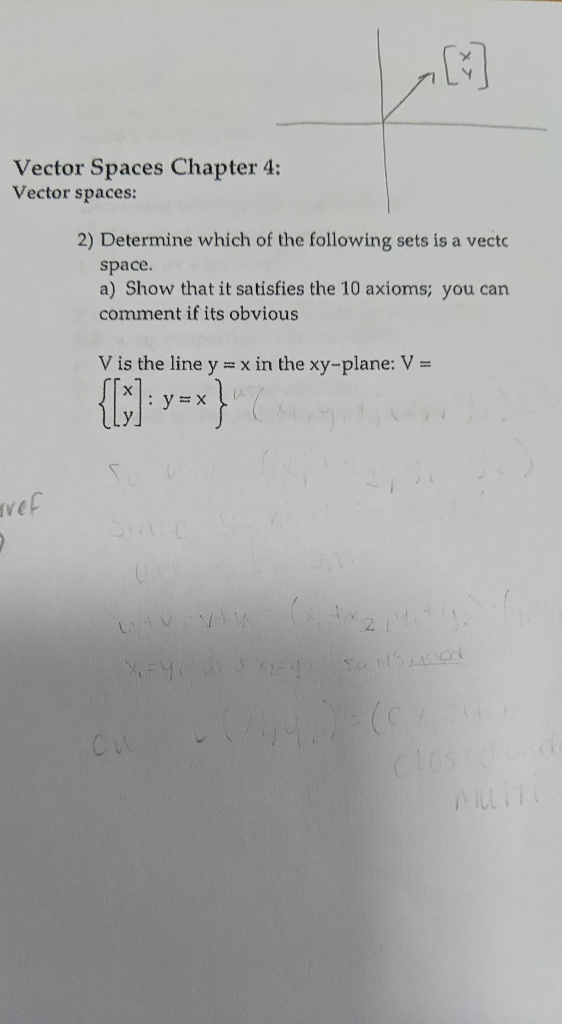 Solved Determine which of the following sets is a vector | Chegg.com