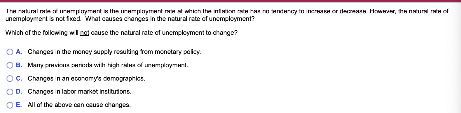 what causes the natural rate of unemployment to decrease