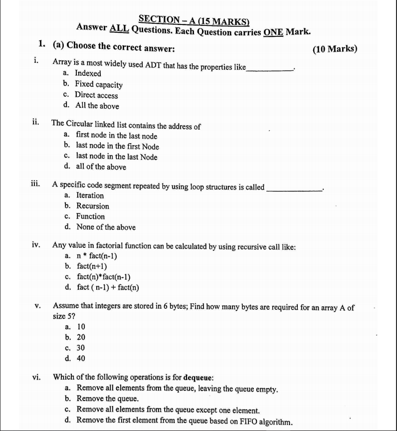 4 choose the correct item 15 marks