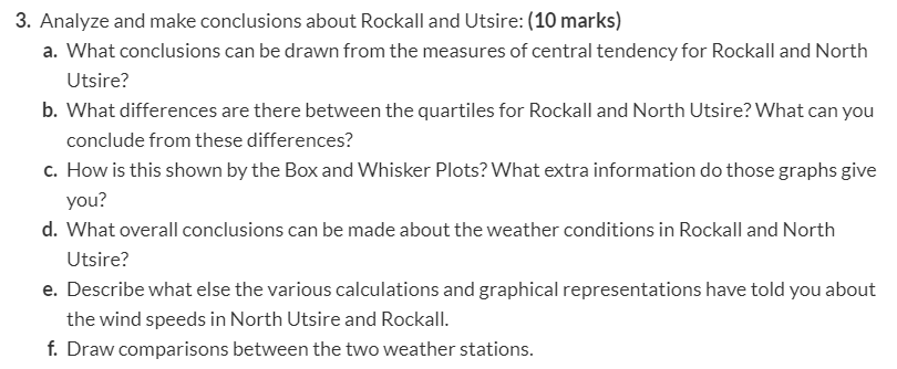 Solved North Utsire The wind speed data from North Utsire is