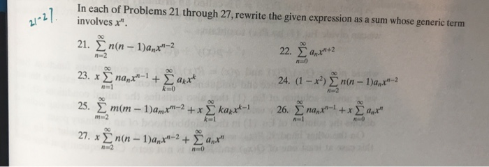 Solved In each of Problems 21 through 27, rewrite the given | Chegg.com