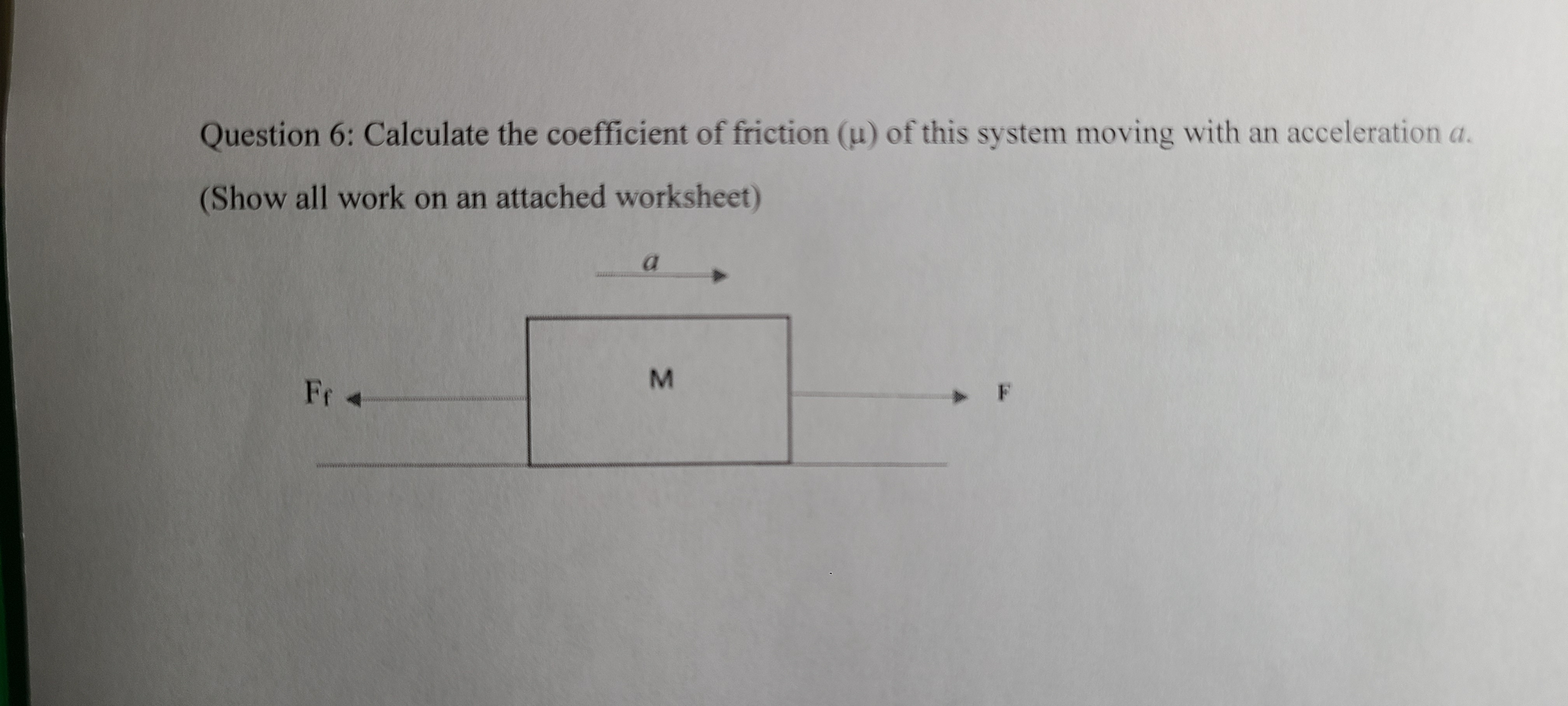 Solved Calculate the coefficient of friction ( μ ) ﻿of this | Chegg.com