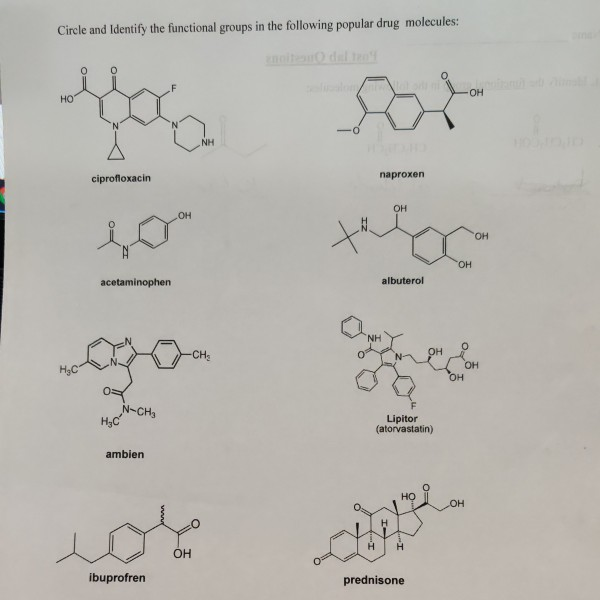 Solved Circle and Identify the functional groups in the