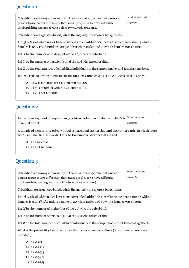 Solved Question 1 10 points Select all that apply. | Chegg.com