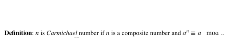 Solved 10585 is Carmichael number? (you must justify your 3)