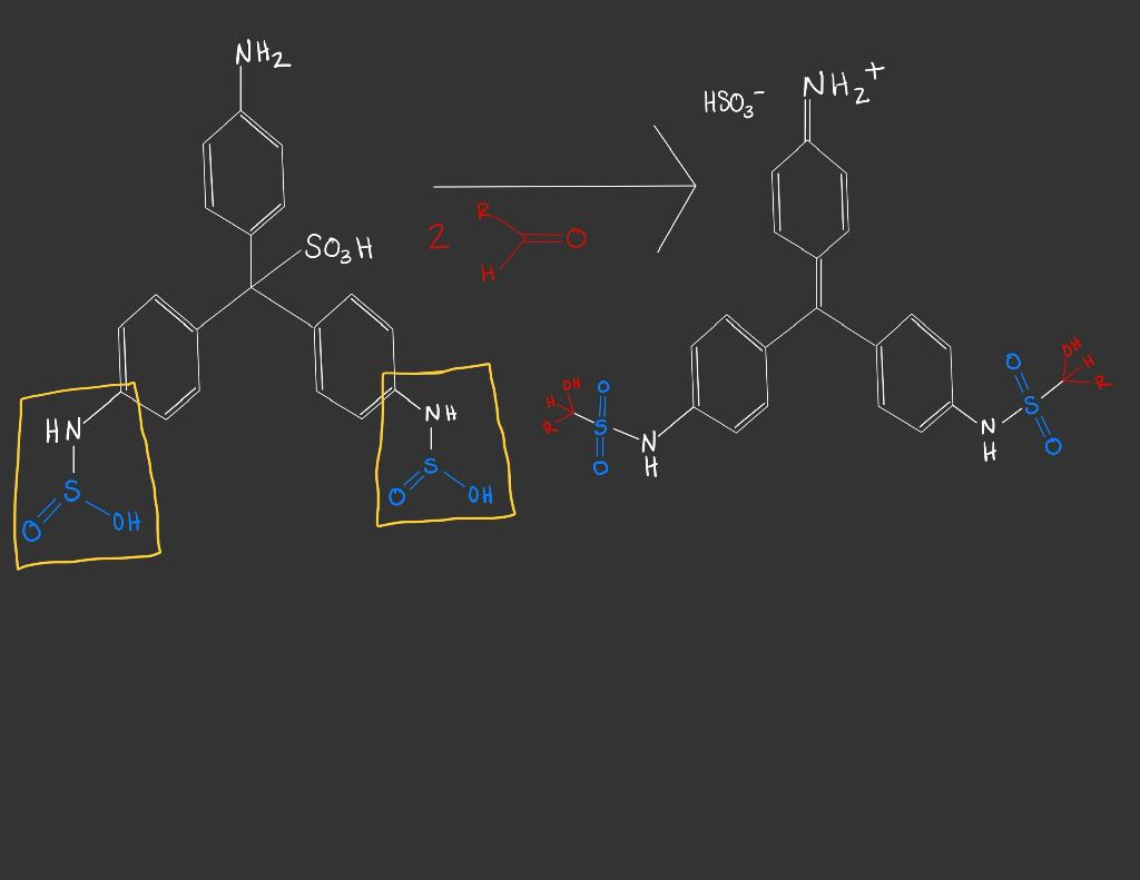 Solved Schiff’s reagent is a big molecule. Notice the part | Chegg.com