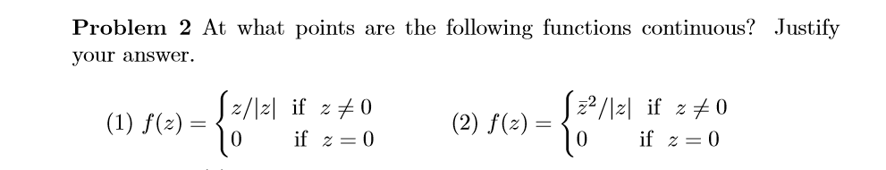 Solved Problem 2 At what points are the following functions | Chegg.com